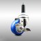 Service Caster 3 Inch 316SS Blue Polyurethane Swivel 7/8 Inch Expanding Stem Caster Brake SCC-SS316EX20S314-PPUB-BLUE-TLB-78 - alternate 1